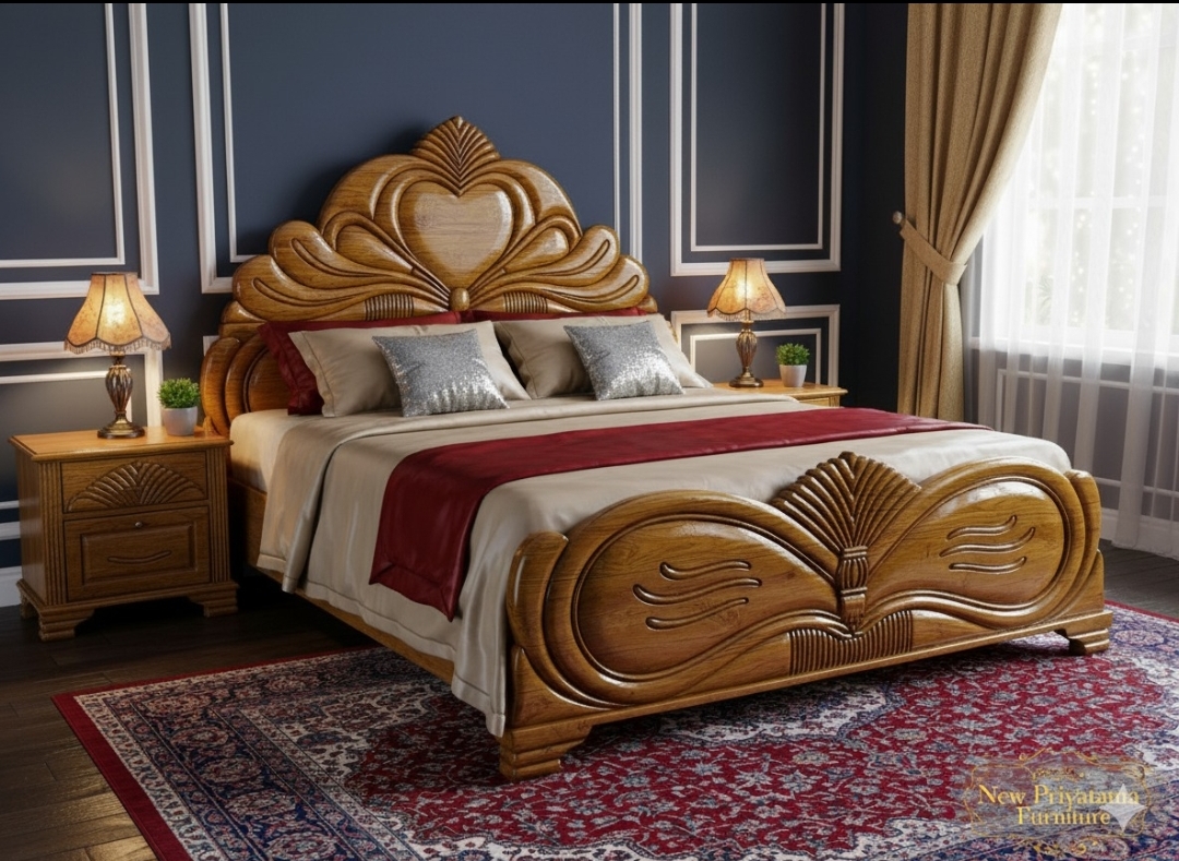 Steel bed frame with storage